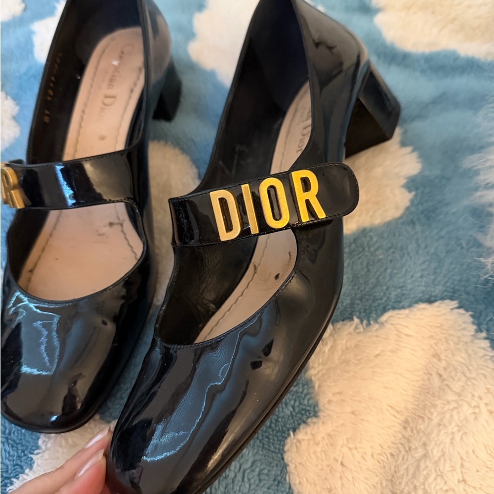 Dior Baby-D Black Patent Leather Mary Jane Pumps - Picture 3 of 8
